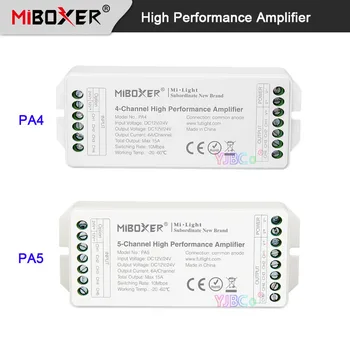 Miboxer PA4 / PA5 4CH 5CH 4 / 5Channel High Performance усилвател DC 12V 24V MAX15A LED лента светлина контролер 10Mbps скорост на превключване
