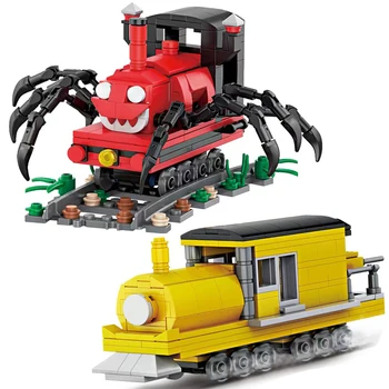 Moc Cartoon Game Choo-Choo Charles Horrors Building Blocks Spider Train Animal Set Monster Steam Trains Bricks Играчки за деца