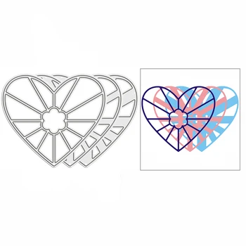 New 2022 DIY Layered Heart Gift Box Craft Metal Cutting Dies for Scrapbooking and Card Making Decorative Embossing No Stamps
