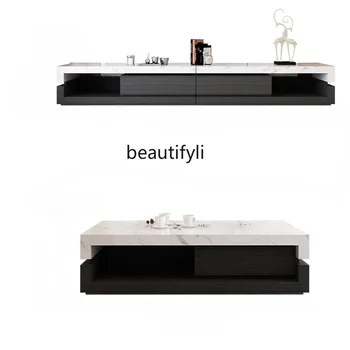 Nordic модерен минималистичен етаж кабинет хол мрамор масичка за кафе TV кабинет комбинация костюм