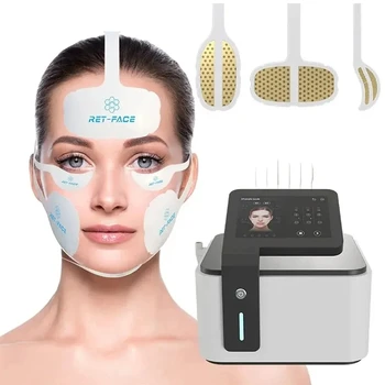 Portable RET лицето лифтинг мускулен стимулатор машина Премахване на бръчки Стягане на кожата Анти-стареене красота машина
