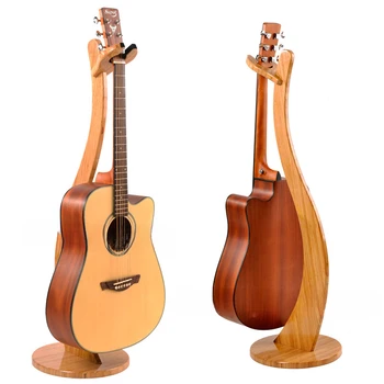 Portable дървени сгъваеми нотни листове стойка сгъваема вертикална китара изложбена стойка багажник музикален инструмент част аксесоари