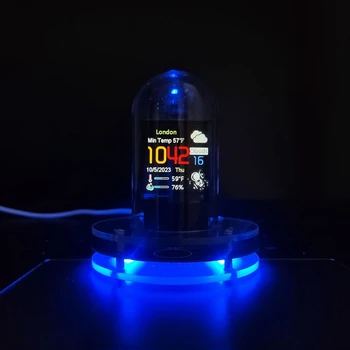RGB Nixie Tube Clock Smart WIFI мрежов LED светлинно-излъчващ IPS цветен екран DIY аналогова цифрова тръба нощна светлина