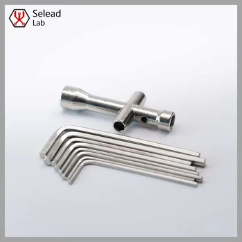 Seleadlab Комплект инструменти за ремонт на части за 3D принтер 1.5 / 2.0 / 2.5 / 3.0mm шестнадесетичен отвертка M2 M2.5 M3 M4 дюзи гаечен ключ шестоъгълна