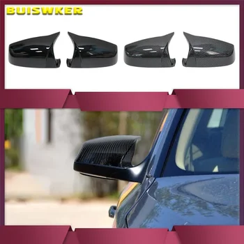 Side Wing Mirror Cover Cap For BMW 5 6 7 Series E60 E61 E63 E64 F01 F02-F04 F06 F07 F10 F11 F12 F13 Carbon Fiber Black