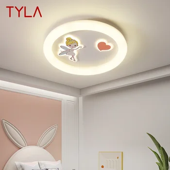 TYLA Модерен Led таван светлина реколта творчески бяла карикатура детска лампа декор за дома дете спалня тела