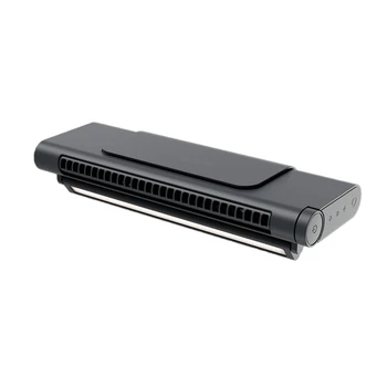 USB Office Portable Leafless зареждане вентилатор компютър клип екран вентилатор силен висящ екран вентилатор (черен, 1 комплект)