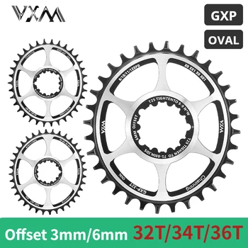 VXM GXP Овална верижка 3mm 6mm отместване, директен монтаж за Sram XX1 Eagle X01 X1 X0 X9,32T 34T 36T, MTB велосипед пътен велосипед