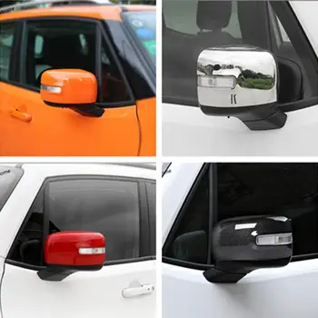 Yimaautotrims кола врата странично крило огледало за обратно виждане случай огледало капак тапицерия 2 бр годни за джип ренегат 2015 - 2020 екстериор комплект ABS