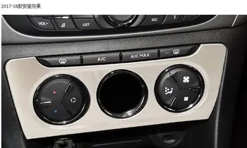 Автомобилен интериор неръждаема стомана климатик панел рамка swi За Peugeot 301 годни Citroen c-Elysee Elysee 2017 2018