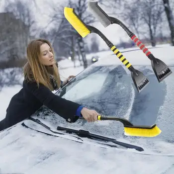Автомобилен скрапер за сняг Авто прозорец на предното стъкло Инструмент за остъргване на сняг Зимна стъргалка за лед Лопата за сняг Аксесоари за четка за отстраняване на сняг