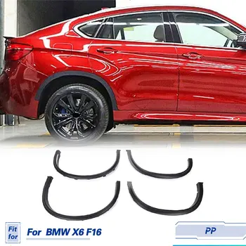 Автомобилни арки на колелата Калници за вежди калници за BMW X6 F16 2015 - 2018 Автомобил PP Fender Flares Арки Колело Клепач Вежди