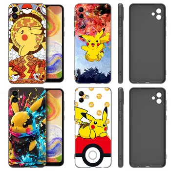 Аниме Pikachue P-Pokemon телефон случай за Samsung A01 A03 ядро A04 A20 E A02 A10 A21 A30 A50 S A40 A41 A6 A8 Plus A7 2018 капак
