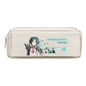 Аниме игра Genshin въздействие Zhongli Xiao Yoimiya Venti Kamisato Ayaka Paimon Keqing многофункционален писалка случай чанта за съхранение подарък