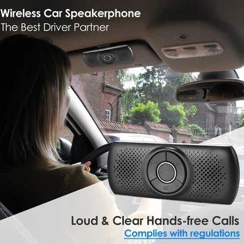 Безжичен Bluetooth комплект за кола комплект Handsfree високоговорител Multipoint Sun зрител високоговорител за телефон смартфони
