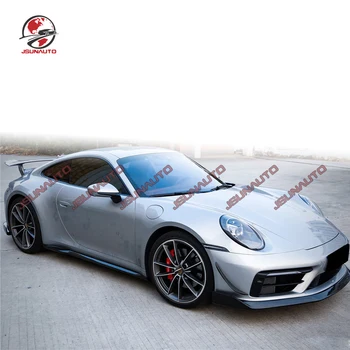 Безплатна доставка за Porsche 911Carbon Fiber броня странични вентилационни отвори преден дифузьор сплитер за 2019-2023 Porsche Carrera 911 992