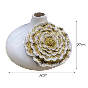 Ваза за цветя модерна проста реколта елегантна керамична ваза саксия настолна орнамент за телевизионен шкаф офис бюро масичка за кафе подарък