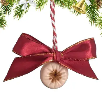 Висулка от смола за дърво смешно пародия дърво висулка в кафяв задник форма Коледна украса за прозорец коледно дърво парапет врата