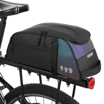 водоустойчив велосипед заден багажник чанта велосипед превозвач колоездене заден багажник трябва чанта PU голям капацитет MTB планински велосипед чанта