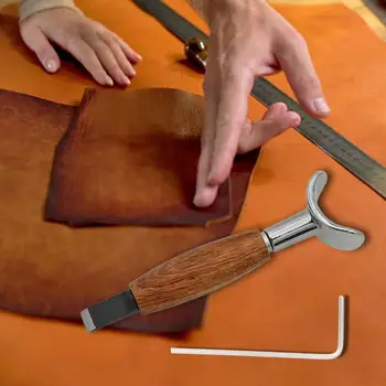 Въртящ се нож Изкуства занаяти Неръждаема стомана Практически работни режещи инструменти Ръчно регулируеми DIY Nicking Tool Ротационен нож Gadget