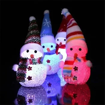 гореща продажба Коледа подарък LED снежен човек Дядо Коледа украшение коледно дърво светлина висящи дома декор подарък