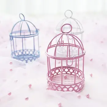 Декоративна клетка за птици трайна износоустойчива желязна сватбена градина декор свещ кутия за парти