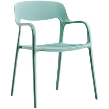 Дизайнерски пластмасови столове за хранене Lounge Nordic стил бюро стол с подлакътник Patio библиотека Silla Nordica китайски стил мебели