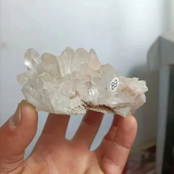 Естествен кварцов кристал бял кристален минерален образец кристална клъстерна група Рейки декорация на дома мода подарък и лечение