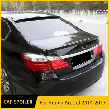 За Honda Accord Car Body Styling Rear Tail Spoiler Висококачествен черен ABS пластмасов автомобил крило заден багажник аксесоари 2014-2017