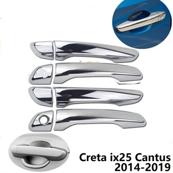 За Hyundai Creta Ix25 Cantus 2014-2019 Хромирана странична дръжка на вратата Cover Trim 8Pcs