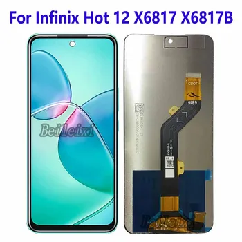 За Infinix Hot 12 X6817 X6817B LCD дисплей сензорен екран дигитайзер събрание Infinix за Infinix Hot 12 Play NFC X6816 X6816C