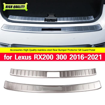 За Lexus RX(AL20) RX200 300 350 450h 2016-2021 Неръждаема стомана задна броня защита прозорец перваза извън куфари декоративни