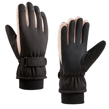 Зимни ски ръкавици за жени Водоустойчиви и топли ръкавици със сензорен екран Регулируеми термични ръкавици Дръжте ръцете сухи и топли 1 чифт