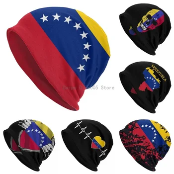 Знаме на Венецуела Beanie Bonnet плетени шапки жени мъже хип-хоп зимни топли шапки шапки за ски