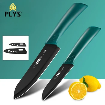  комплект ножове, неръждаема стомана остри плодове нож дъска за рязане комплект, домакински безопасност преносим малък нож кухненски нож