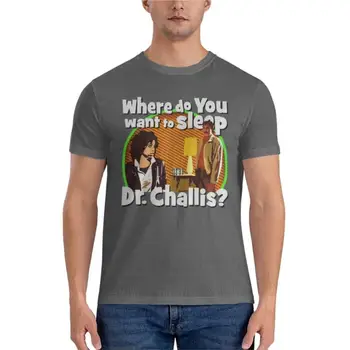 Къде искате да спите, д-р Чалис? Вталени тениска реколта дрехи пот ризи плюс размер върховете лято черна тениска мъже тениски