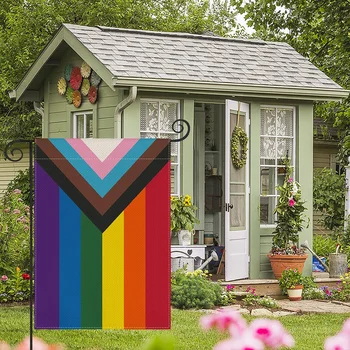 ЛГБТ Външно декоративно знаме Ясен печат Външно градинско знаме за декорация на дворна градина
