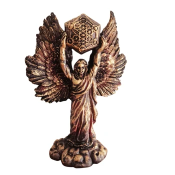 Метатрон Бронзов Серафим Шесткрил ангел пазител статуи Декорация на дома също чудесен подарък за вашите приятели A