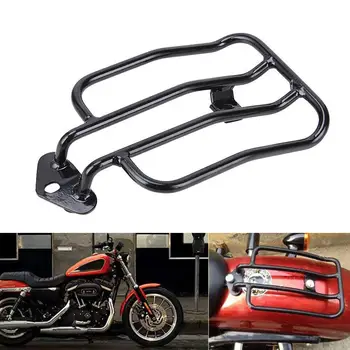 Мотоциклет кормило мотоциклет багажник багажник XL883/1200 X48 багажник багажник подкрепа рафт гланц черен за Harley Sportster Ir Y4U9