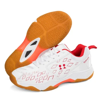 Мъжки професионални обувки за бадминтон Двойка спортни обувки Дамски висококачествени дишащи спортни обувки за тенис Размер 36-46