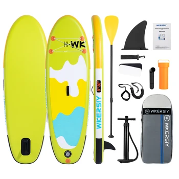 Надуваема дъска за гребло за деца 8'x30''x6' Надуваема SU P Paddleboard Комплект за воден спорт за сърф с раница с помпа за гребло
