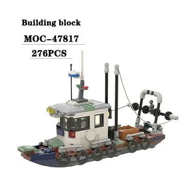 нов MOC-47817 малка трал риболовна лодка снаждане сграда блок модел 789PCS възрастен и детски рожден ден Коледа играчка подарък