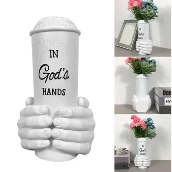 Нови Божии ръце ваза украшение прост ретро ръчно изработени смола занаяти за дома хол офис декорация