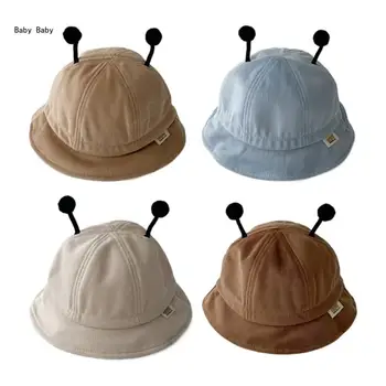Сгъваема рибарска шапка за детски уши дизайн с регулируем размер шапка за новородено кофа Перфектен за лятна дейност на открито Q81A