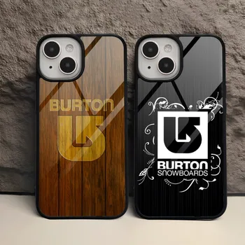 Ски марка Burton телефон случай за Iphone 15 Pro Max 14 12 11 13 Mini 6 8 7 Plus X Xs XR PC + TPU дизайн заден капак