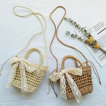 Сламени чанти Лято 2023 Дамски пазарски чанти Дизайнерски чанти Чанта Weave шнур затваряне дървена дръжка плаж рамо чанта