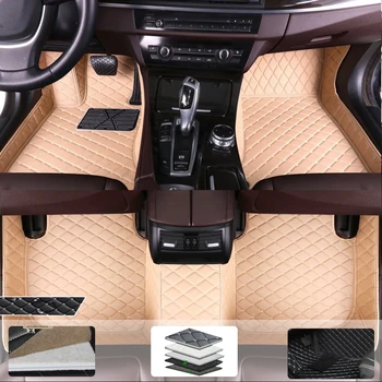 Стелки за кола за AUDI S4 2004-2013 2014 2015 2016 2017 Персонализирани авто подложки за крака Кожени водоустойчиви килими интериорни аксесоари