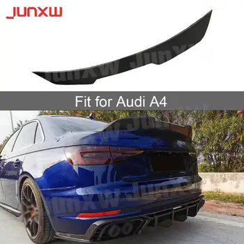 Сухо крило за спойлер на задния багажник от въглеродни влакна за Audi A4 S4 B9 2019 Комплект за тяло Заден спойлер Автомобилен стайлинг