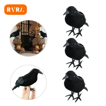 Хелоуин костюм Черна врана орнамент симулация врана модел птица страшни играчки ужас подпори Хелоуин парти декорация на дома