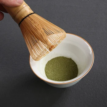 Японска церемония Бамбук 64 Matcha прах размахване зелен чай Chasen четка инструменти чай комплекти зелен чай комплект аксесоари